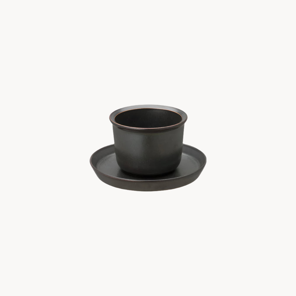 Photo of LEAVES TO TEA Cup & Saucer 160ml ( Black ) [ KINTO ] [ Tea Equipment ]