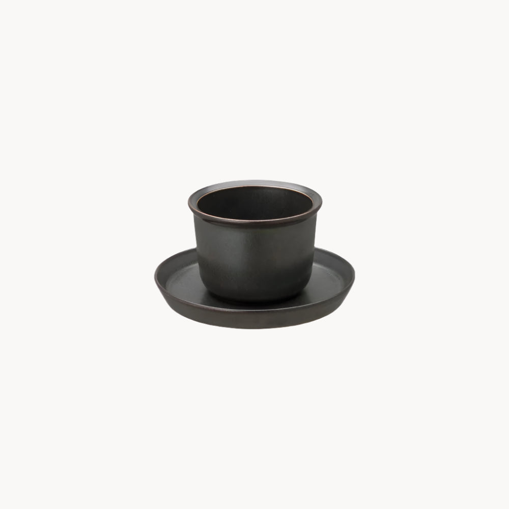 Photo of LT cup & saucer 160ml / 5oz ( black ) [ KINTO USA ] [ ]