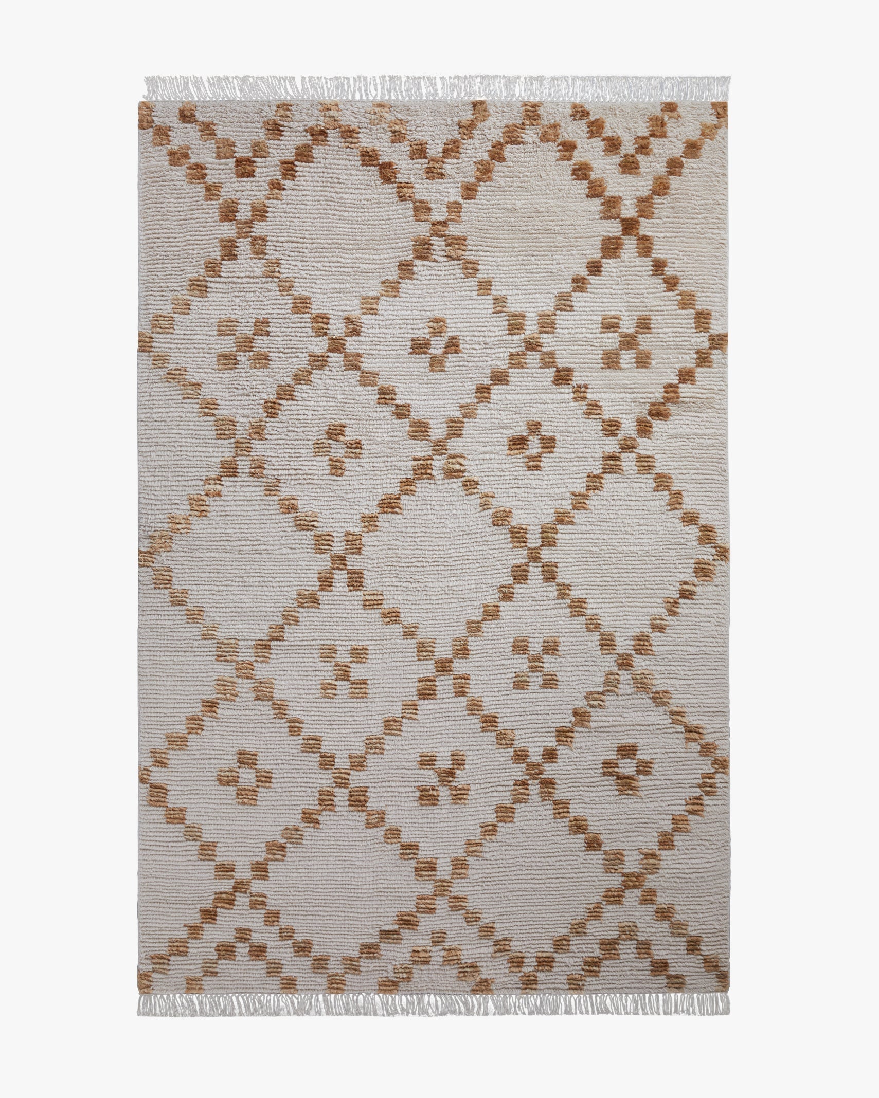 Hand-Knotted Lattice Rug