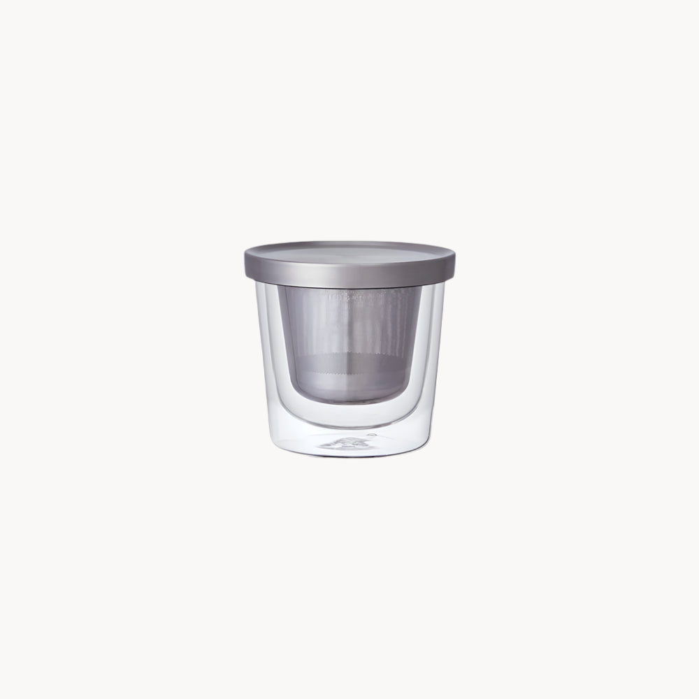 Photo of LEAVES TO TEA Cup with Strainer 260ml ( Clear ) [ KINTO ] [ Tea Glasses ]