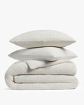 Organic Waffle Duvet Cover Set