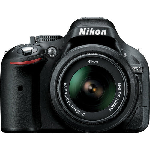 Nikon D5200 24,1 MP digitale Spiegelreflexkamera mit AF-S DX NIKKOR 18–55 mm VR-Objektiv-Set – Schwarz