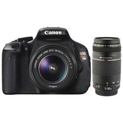 Canon Rebel T3i 18MP Digital SLR Camera With 18-55mm/75-300mm Lens Kit